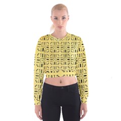 Background Yellow Cropped Sweatshirt