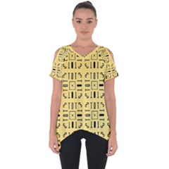 Background Yellow Cut Out Side Drop Tee by HermanTelo