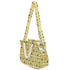 Background Yellow Rope Handles Shoulder Strap Bag by HermanTelo