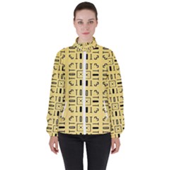 Background Yellow Women s High Neck Windbreaker by HermanTelo