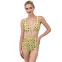 Background Yellow Tied Up Two Piece Swimsuit View1