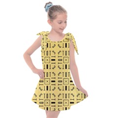 Background Yellow Kids  Tie Up Tunic Dress