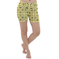 Background Yellow Lightweight Velour Yoga Shorts