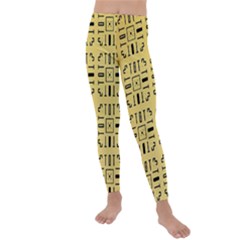 Background Yellow Kids  Lightweight Velour Leggings