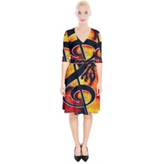 Clef Music Lines Notenblatt Wrap Up Cocktail Dress