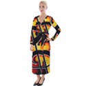 Clef Music Lines Notenblatt Velvet Maxi Wrap Dress View1