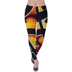 Clef Music Lines Notenblatt Velvet Leggings