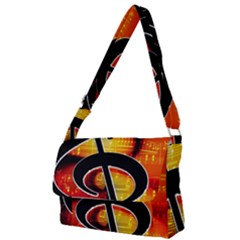 Clef Music Lines Notenblatt Full Print Messenger Bag