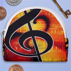 Clef Music Lines Notenblatt Horseshoe Style Canvas Pouch by HermanTelo