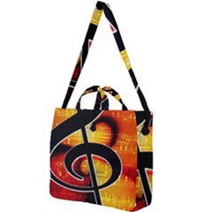 Clef Music Lines Notenblatt Square Shoulder Tote Bag