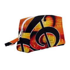 Clef Music Lines Notenblatt Wristlet Pouch Bag (medium) by HermanTelo