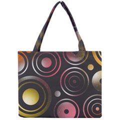 Circles Yellow Space Mini Tote Bag by HermanTelo