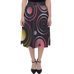 Circles Yellow Space Classic Midi Skirt