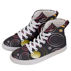 Circles Yellow Space Women s Hi-top Skate Sneakers