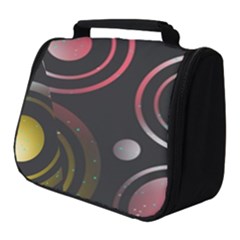 Circles Yellow Space Full Print Travel Pouch (small) by HermanTelo