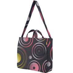 Circles Yellow Space Square Shoulder Tote Bag by HermanTelo