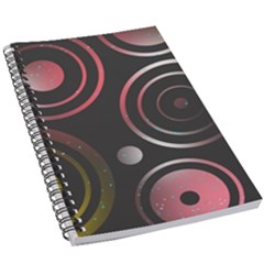 Circles Yellow Space 5 5  X 8 5  Notebook