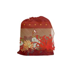 Abstract Flower Drawstring Pouch (medium)