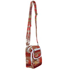 Abstract Flower Shoulder Strap Belt Bag