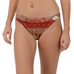 Abstract Flower Band Bikini Bottom