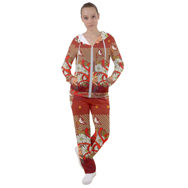 Abstract Flower Women s Tracksuit