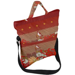 Abstract Flower Fold Over Handle Tote Bag by HermanTelo