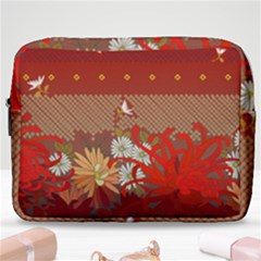 Abstract Flower Make Up Pouch (large)