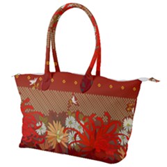 Abstract Flower Canvas Shoulder Bag