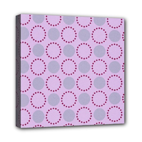 Circumference Point Pink Mini Canvas 8  X 8  (stretched)