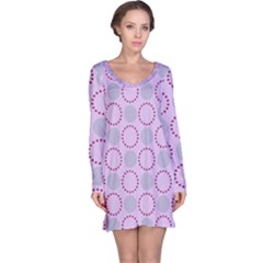 Circumference Point Pink Long Sleeve Nightdress by HermanTelo