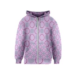 Circumference Point Pink Kids  Zipper Hoodie