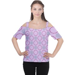 Circumference Point Pink Cutout Shoulder Tee