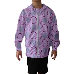 Circumference Point Pink Kids  Hooded Windbreaker