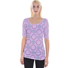 Circumference Point Pink Wide Neckline Tee