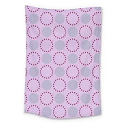 Circumference Point Pink Large Tapestry by HermanTelo