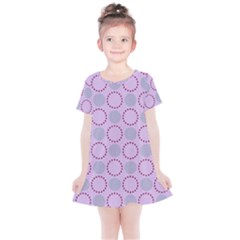 Circumference Point Pink Kids  Simple Cotton Dress