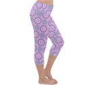 Circumference Point Pink Lightweight Velour Capri Yoga Leggings View3