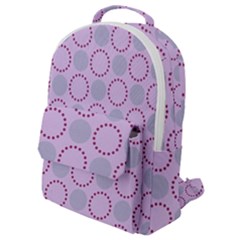 Circumference Point Pink Flap Pocket Backpack (small)