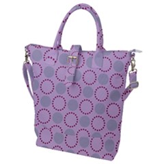 Circumference Point Pink Buckle Top Tote Bag