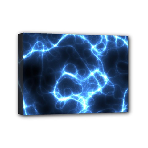 Electricity Blue Brightness Mini Canvas 7  X 5  (stretched)