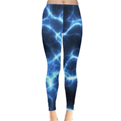 Electricity Blue Brightness Leggings  by HermanTelo