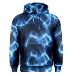 Electricity Blue Brightness Men s Pullover Hoodie by HermanTelo