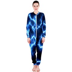 Electricity Blue Brightness Onepiece Jumpsuit (ladies)  by HermanTelo