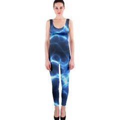 Electricity Blue Brightness One Piece Catsuit by HermanTelo