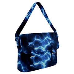 Electricity Blue Brightness Buckle Messenger Bag