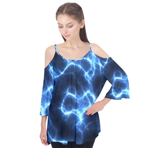 Electricity Blue Brightness Flutter Tees by HermanTelo