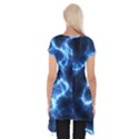 Electricity Blue Brightness Short Sleeve Side Drop Tunic View2