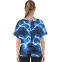 Electricity Blue Brightness V-Neck Dolman Drape Top View2