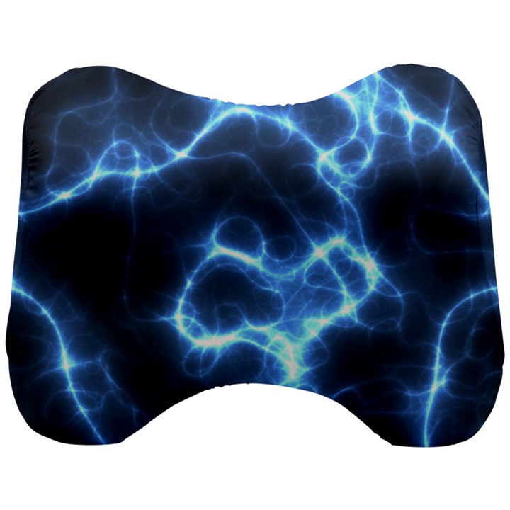 Electricity Blue Brightness Head Support Cushion