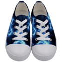 Electricity Blue Brightness Kids  Low Top Canvas Sneakers View1